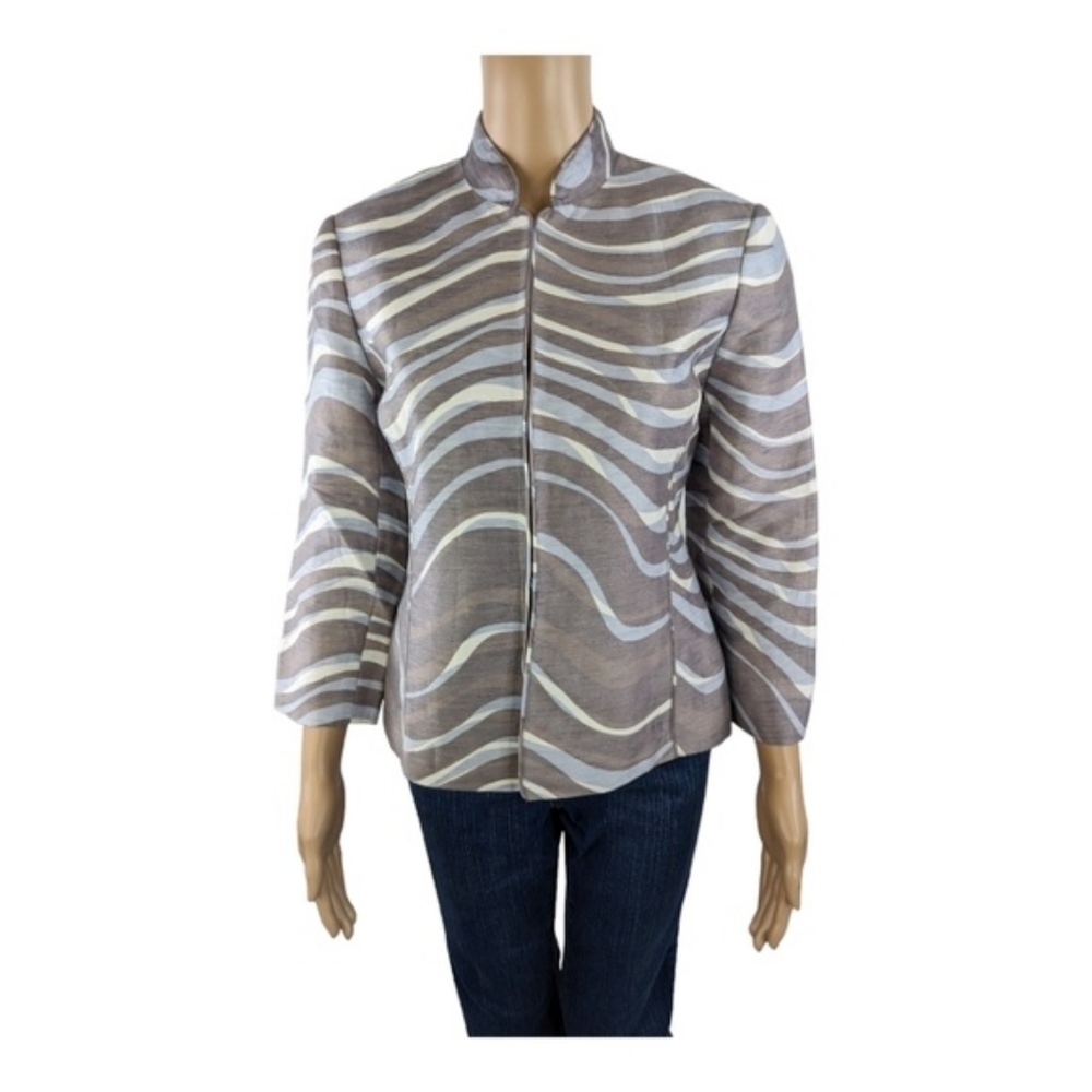 Lafayette 148 New York Zebra Print Blazer 4